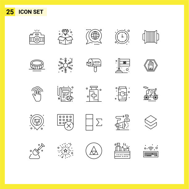 包25现代线条符号和符号的网页图片下载