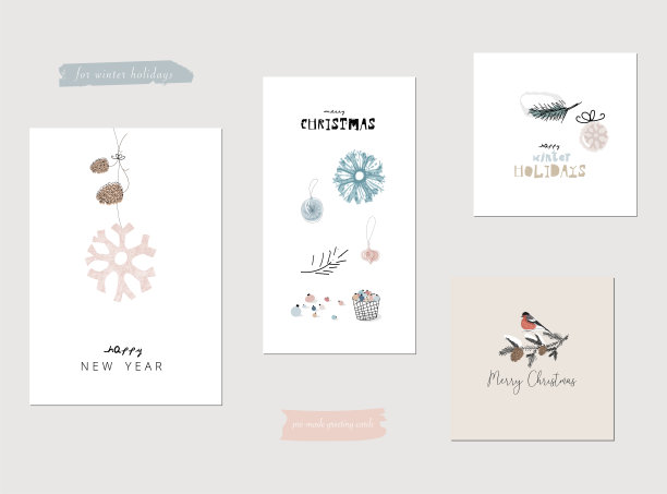 圣诞可爱贺卡图片下载