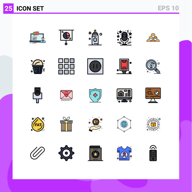 设置25个现代的UI图标符号符号的音乐图片下载