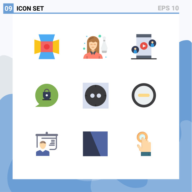 组9现代平面颜色设置插座图片下载