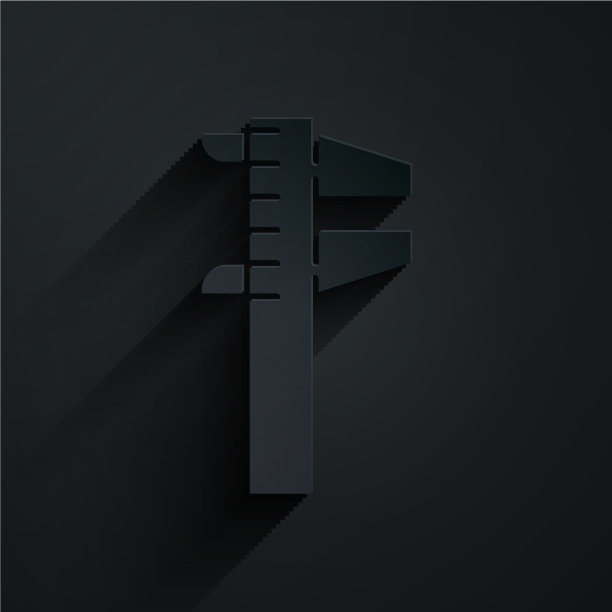 切纸卡尺或卡尺和刻度图标图片下载