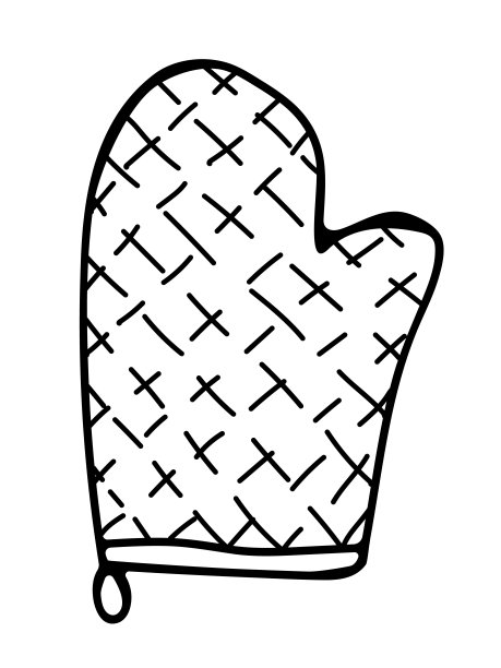 手绘矢量图的厨房壶架图片下载