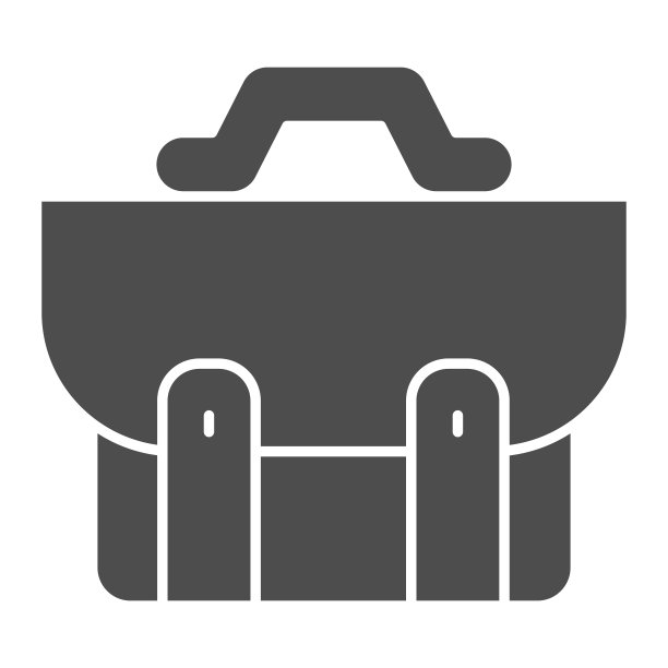 公文包固体图标，学校概念，在白色背景上的书包标志，外交官为文件图标字形风格的移动概念和网页设计。矢量图形。图片下载
