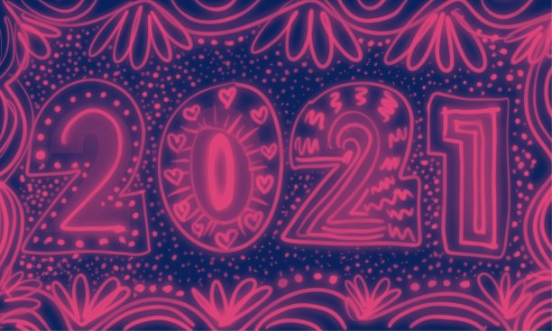 条幅霓虹灯2021图片下载