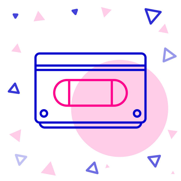 线VHS录像带磁带图标隔离上图片下载