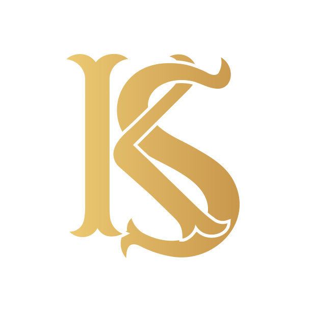 金色的KS字母组合。图片下载
