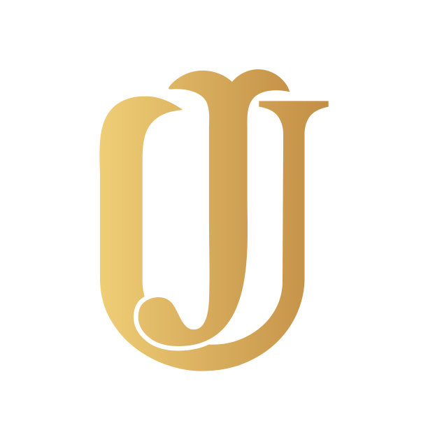 黄金JU字母组合。图片下载