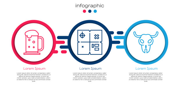 摆线木啤酒杯藏宝图和水牛图片下载
