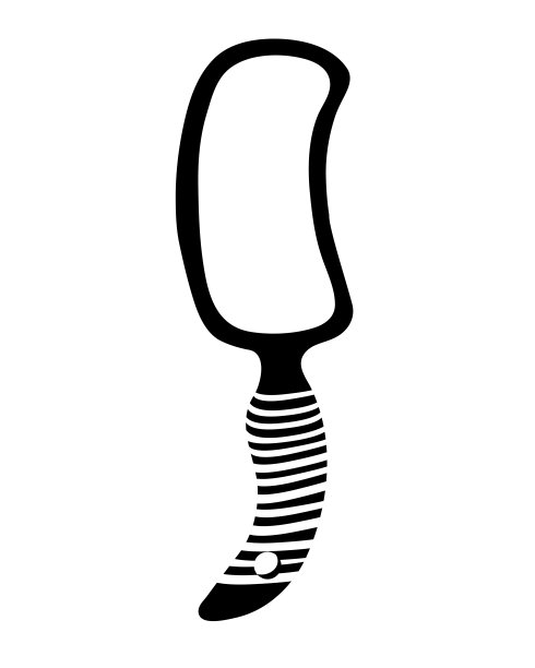 黑手镜矢量图标在白色背景图片下载