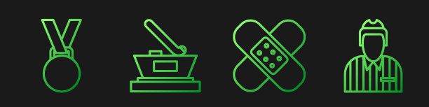 设线交叉绷带石膏奖章冰图片下载