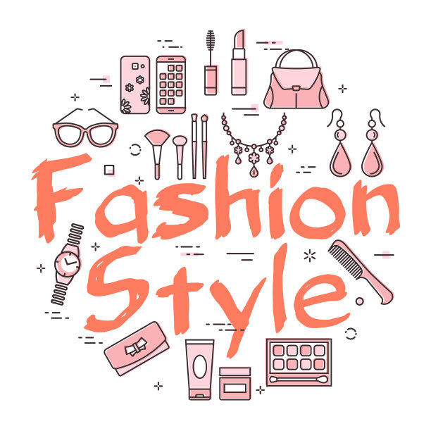 白色旗帜女人配件与红色文字图片下载