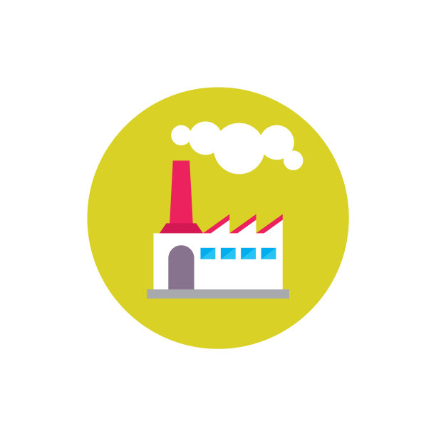 工厂工厂-概念图标在平面图形图片下载