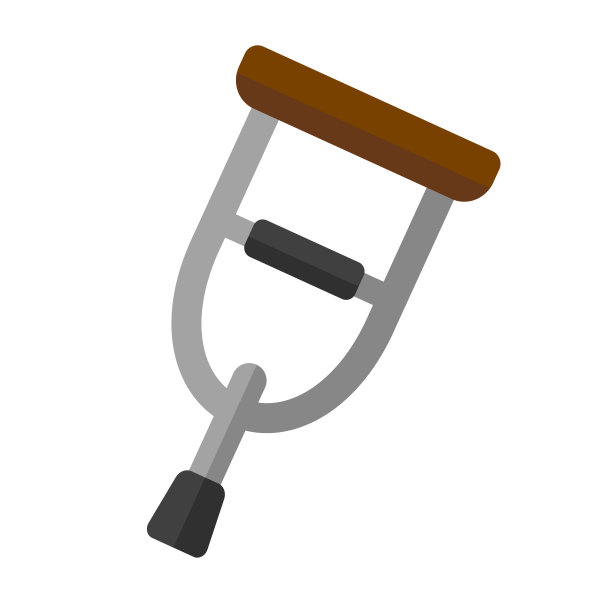 拐杖矢量图标说明(受伤，医院，残疾)图片下载