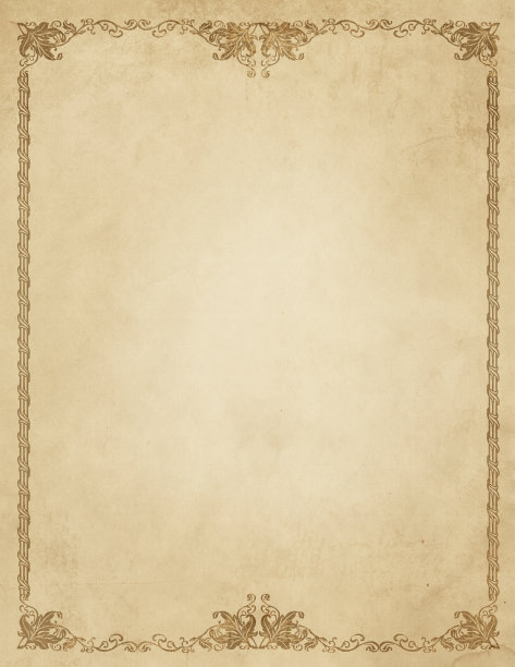 旧纸背景与装饰边框。图片下载