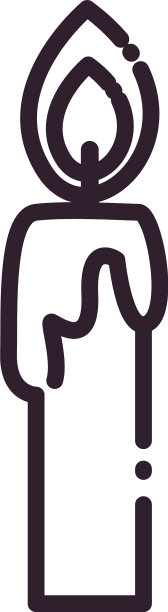 孤立的蜡烛线风格图标设计图片下载