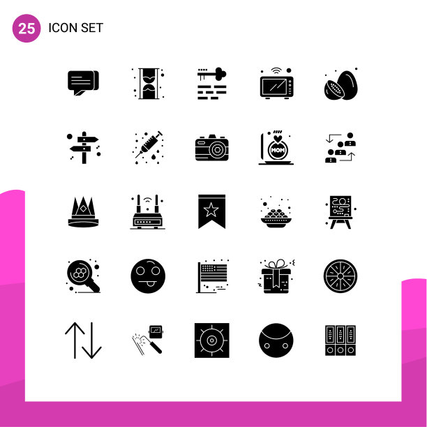 股票图标包25行符号和符号图片下载