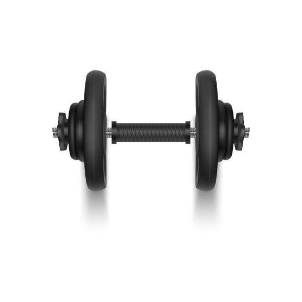 黑色哑铃训练逼真详细图片下载