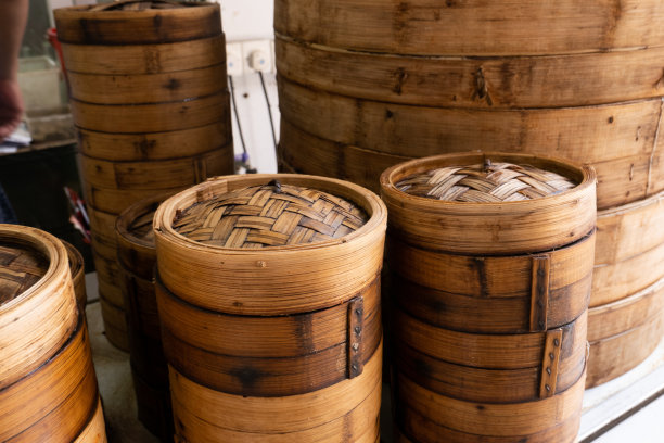 一组竹篮点心图片下载