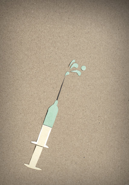 疫苗注射医疗配件-剪纸图片下载