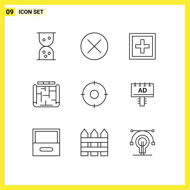 设置9轮廓网格上的位置圆图片下载