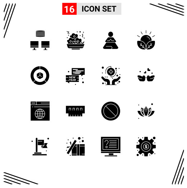 移动界面立体字形设置16个象形文字图片下载