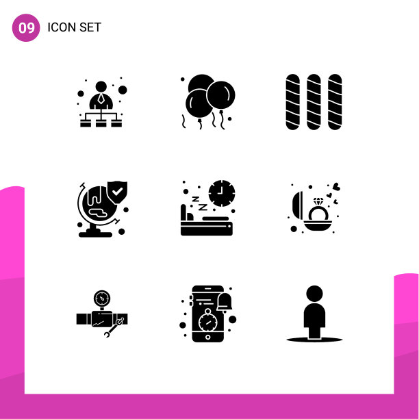 组9现代固体象形文字设置营养图片下载