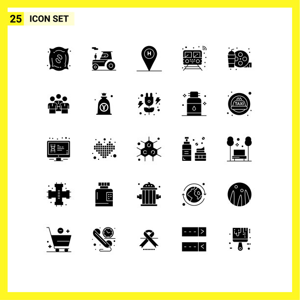 用户界面包25个基本立体字形图片下载