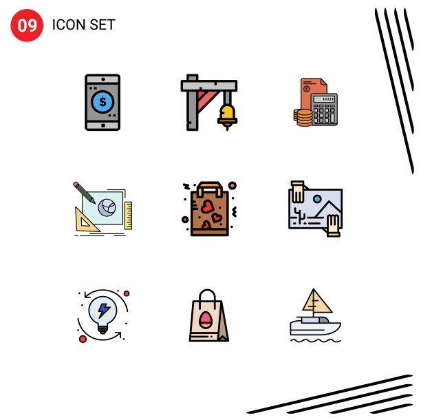 第九组填充线和平色标志图片下载