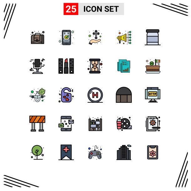 现代设置25填充线和平色图片下载