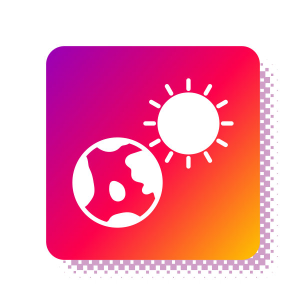 白色地球地球仪和太阳图标孤立在白色图片下载