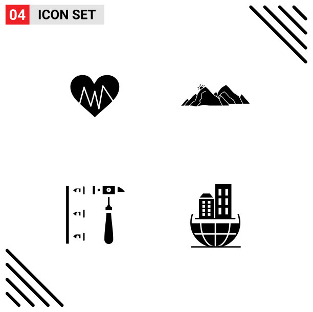 4 .用户界面立体字形包装现代符号图片下载