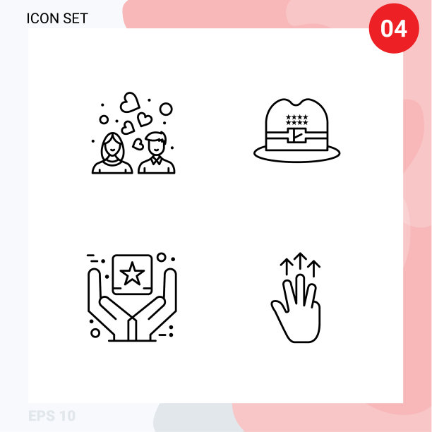 为卷筒纸设置4种通用填充线平面颜色图片下载