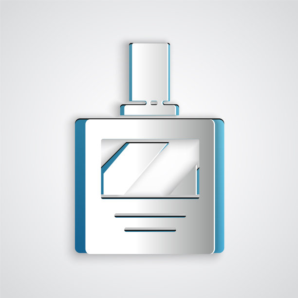 剪纸须后水图标孤立在灰色图片下载