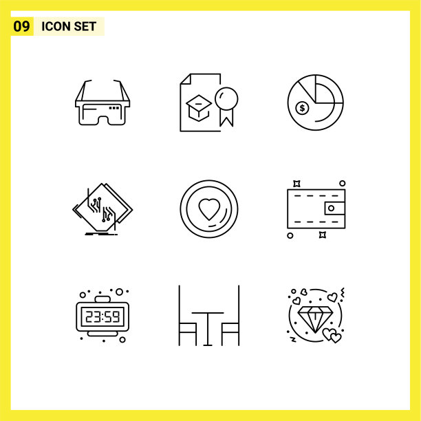 现代集9轮廓和符号等图片下载