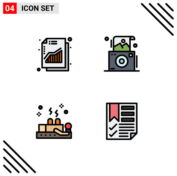 包装4现代填充线平色标志和图片下载