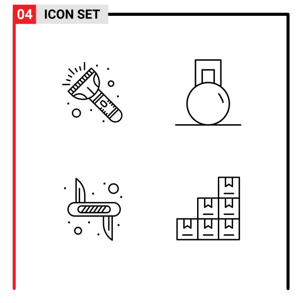 组4现代填充线平面颜色集图片下载
