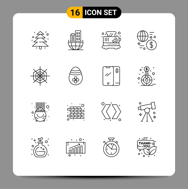 16大纲概念的网站，移动和应用程序图片下载