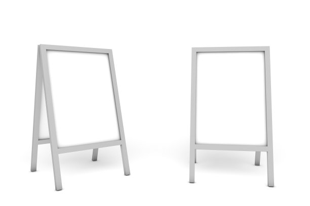 空白白色金属户外广告架图片下载