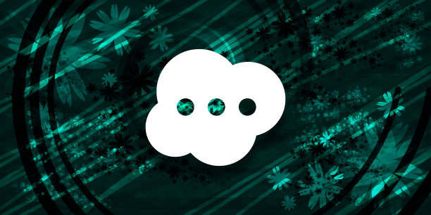 脑图标花翡翠绿横幅背景自然设计插图图片下载