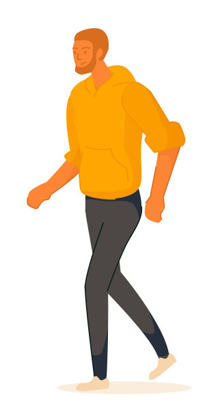 一个穿着时髦衣服的人独自走在白色的路上图片下载