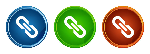 链接图标时尚圆形按钮设置玻璃设计图片下载