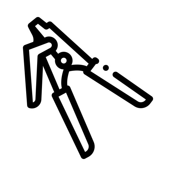 修复工具光纤黑色图标矢量插图图片下载