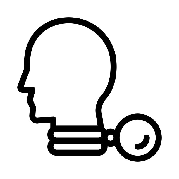 支气管哮喘慢性疾病黑色图标矢量插图图片下载