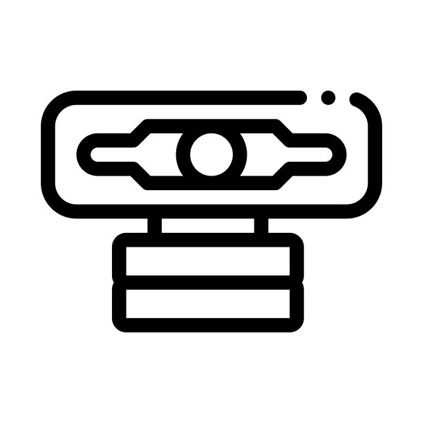 网络摄像头黑色图标矢量插图图片下载