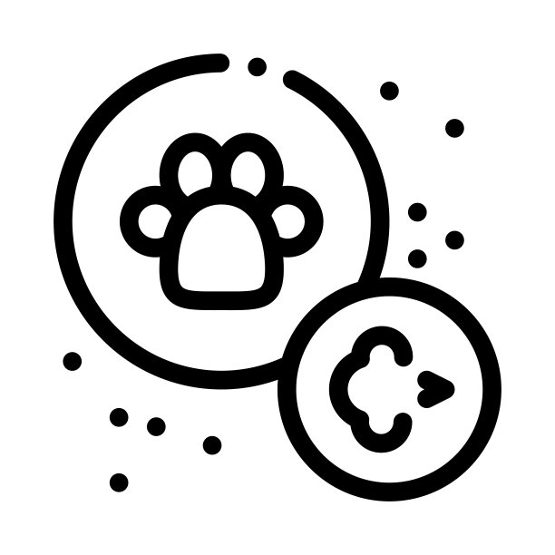 动物过敏黑色图标矢量插图图片下载