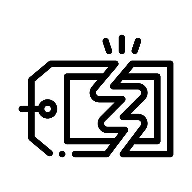 折扣销售价格黑色图标矢量插图图片下载