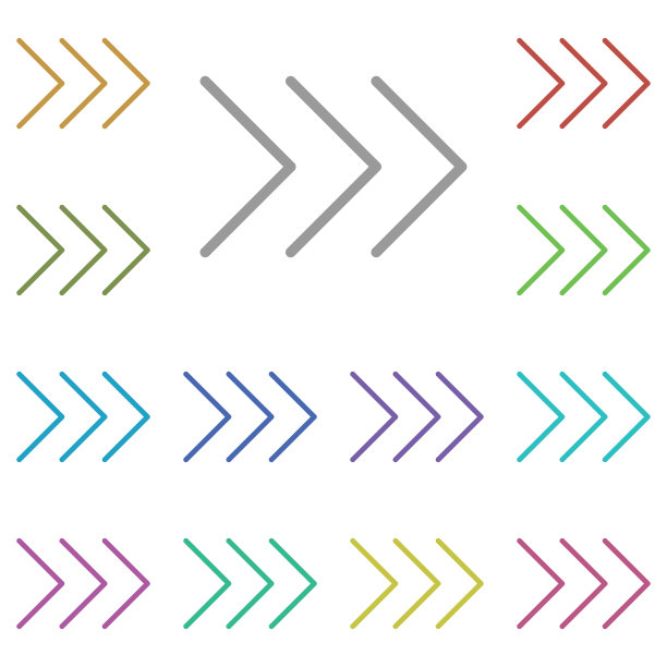 箭头,下一个图标。简单的细线，轮廓矢量元素箭头图标设置为用户界面和用户体验，网站或移动应用程序在白色背景图片下载