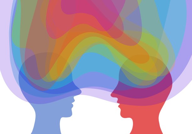 图形插图，心灵感应，沟通。图片下载