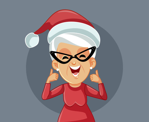 圣诞老人竖起大拇指庆祝圣诞节图片下载