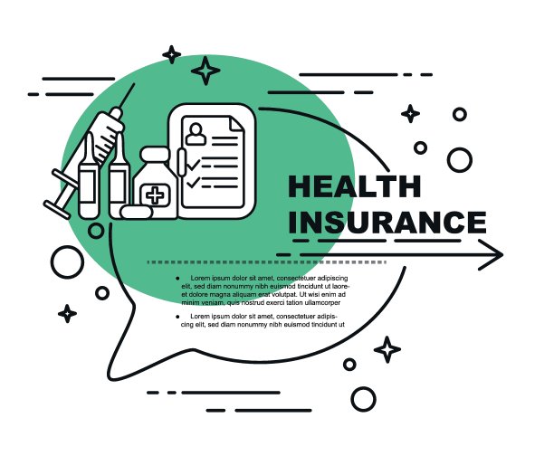 健康保险概念。现代平面设计图形元素的网站，网页，模板，信息图，网页横幅。图片下载